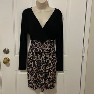 Black and leopard print dress